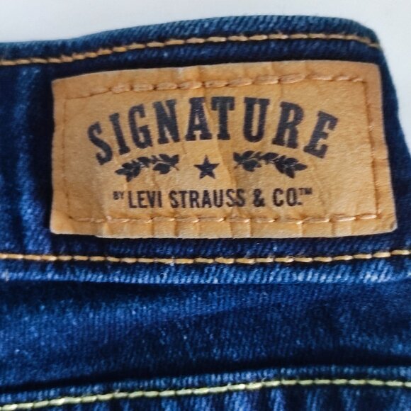 Signature by Levi Strauss Jeans modern skinny women's size W34/L32 dark blue - Picture 5 of 15